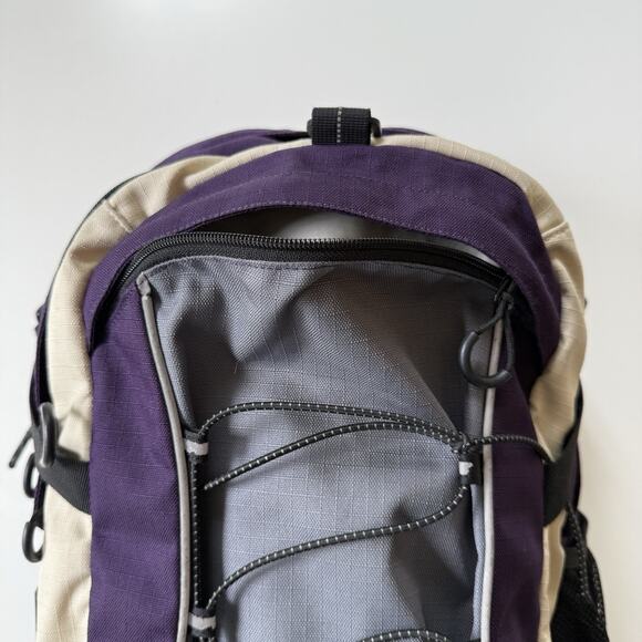 Lands’ End Backpack Purple Gray Tan Outdoor School Hiking Travel Bag 11x16" - Picture 9 of 13